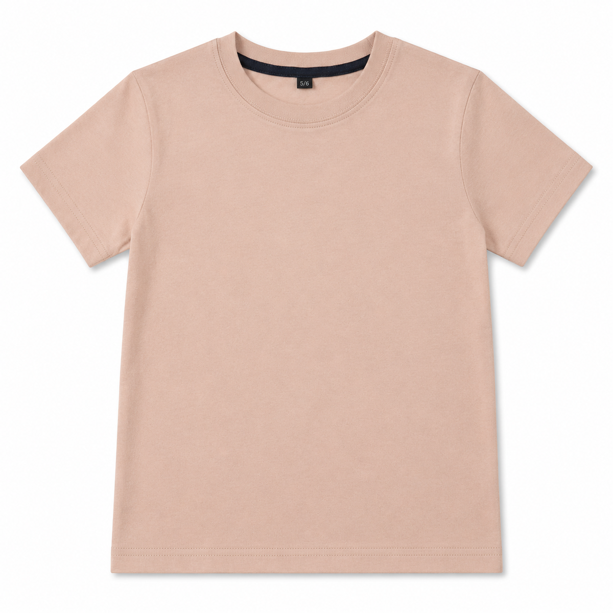 Beige t-shirt on a white background