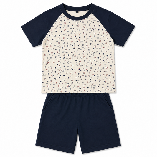 Boys Raglan Shorts Set