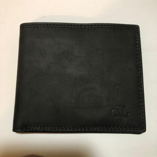 Black Leather Short Wallet