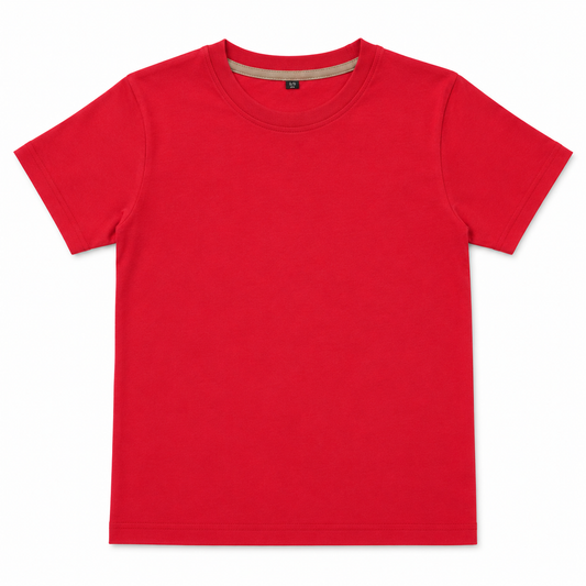 Red t-shirt on a white background